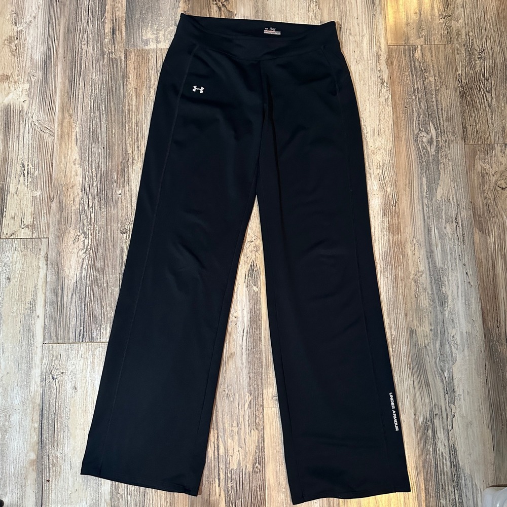 Under Armour Allseasongear Black Wide Leg Athletic Pants Womens Medium